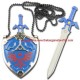 The Legend of Zelda Hyland Link To Past Shield & Master Swords sword Daggers Necklace